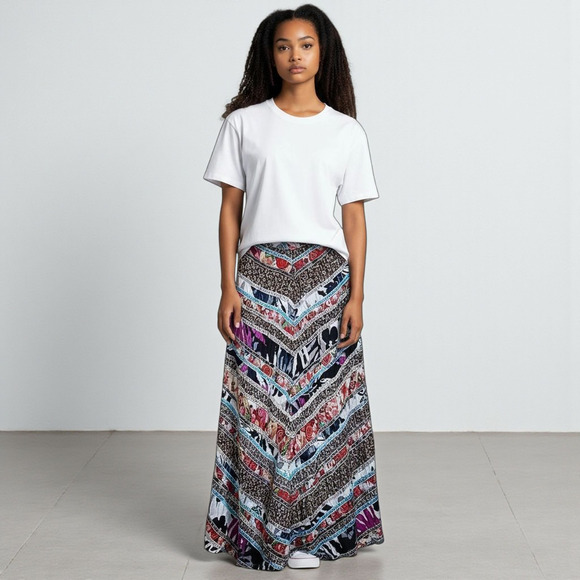 Free People Vintage Patchwork Boho Skirt - Picture 1 of 7